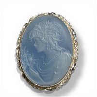 Broche Mandile 1922 Femme Cammei  in Argent 2MSPCM158
